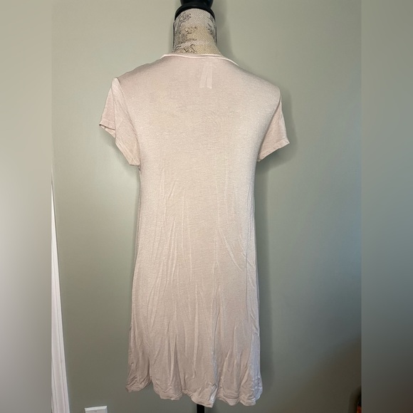 Beige T-Shirt Dress - Picture 2 of 3